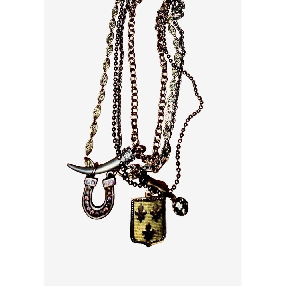 John Wind Maximal Art Multi Chain & Charm Vintage… - image 5